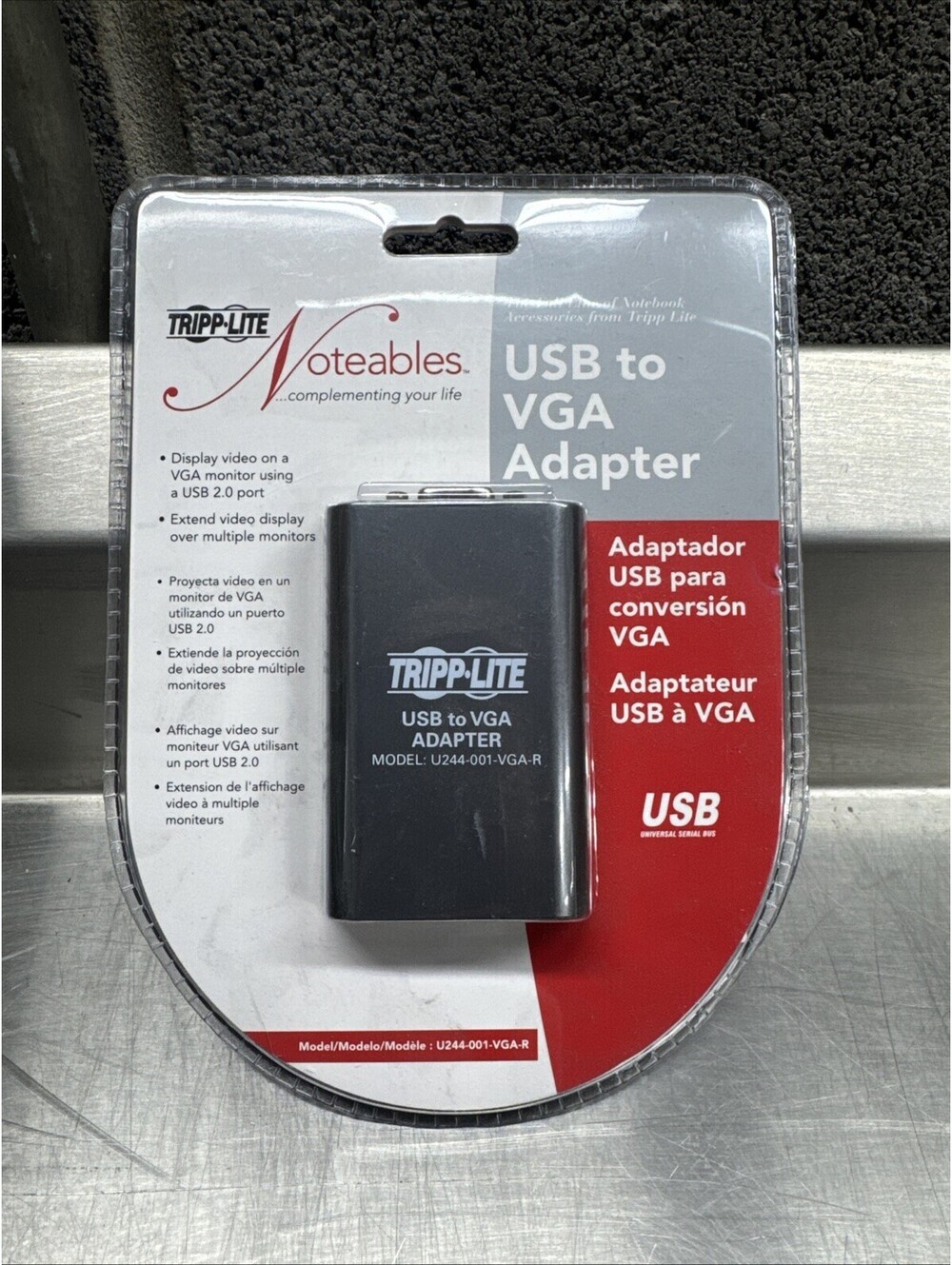 Tripp Lite U244-001-VGA-R USB 2.0 to VGA Dual-Monitor Adapter